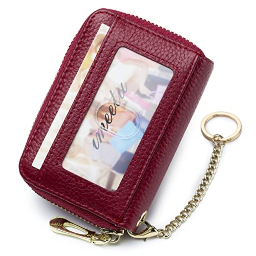 Imeetu RFID Credit Card Holder, Leather Women Card Case Wallet with