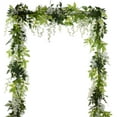 thumbnail image 1 of 4 Uds. De flores colgantes artificiales de seda de mimbre de vid de glicinia de 6,6 pies para el hogar, jardín, ceremonia al aire libre, arco de boda, decoración Floral Ofspeizc WMZY-987-1, 1 of 8