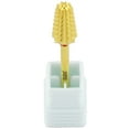 thumbnail image 6 of PANA Nail Carbide Volcano Bit - Two Way Rotate use for Both Left and Right Handed - Fast remove Acrylic or Hard Gel - 3/32" Shank - Manicure, Nail Art, Drill Machine (3 Extra Coarse)(Gold), 6 of 6
