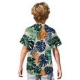 thumbnail image 5 of Abcomgle Kids Hawaiian Shirt Boys Tropical Palm Tree Print Funny Hawaiian Shirt Button Down Short Sleeve Holiday Hawaiian Outfit for Boys,Navy,12-13Years, 5 of 5