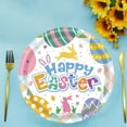 thumbnail image 6 of Darzheoy 20 Pcs Easter Paper Plates 9" Round Disposable Bunny Plates Egg Easter Dinnerware Sets for Holiday Spring Party Dessert Supplies, 6 of 6