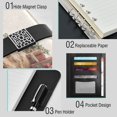 thumbnail image 4 of Leather Notebook with Pen Holder Writing Notepad Includes 100 Pages Lined Journal Cow and Christmas Gifts, 4 of 6