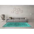 thumbnail image 3 of Ahgly Company Indoor Rectangle Oriental Turquoise Blue Industrial Area Rugs, 2' x 3', 3 of 4
