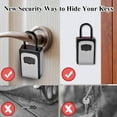thumbnail image 3 of Key Lock Box Wall Mounted, Portable Lock Box for House Key, 5 Key Capacity, Weatherproof Resettable Code House Key Safe Security Lock Box for Outside Realtors Garage Spare (1 Pack), 3 of 8