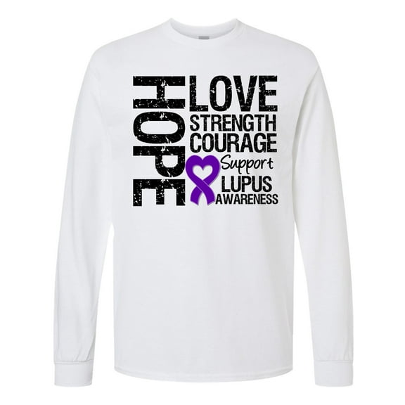 Inktastic Lupus Hope Love Strength 2 Long Sleeve T-Shirt