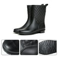 thumbnail image 6 of Womens Calf Rain Lattice Pattern Outdoor Work Garden Water Shoes Lightweight Low-Heel Middle Tube Solid Color Booties, 6 of 12