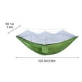 thumbnail image 2 of Camping Hammock, Lightweight Portable Hammock with Mosquito Net,Hammock with Bug Net,Tree Hammocks for Outside,Travel Hammock,Hammock Camping for Traveling Hiking(Light Green), 2 of 6