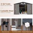 thumbnail image 4 of GVDV Outdoor Metal Storage Shed 14 x 10 ft, Storage House Metal Steel Utility Tool Shed with Lock and Door, for Garden, Patio, Lawn, 4 of 10