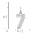 thumbnail image 2 of 14k White Gold Small Satin Number 7 Charm, 2 of 3