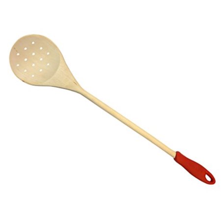 UPC 094046550193 product image for imusa usa j100-5-5019 18-inch wood cooking slotted spoon, jumbo | upcitemdb.com