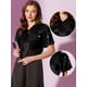thumbnail image 2 of Bolero con Lentejuelas para Mujer de Manga Acampanada Bolero Corto Brillante de Manga Corta Negro S, 2 of 6