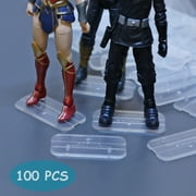 FIGURESLAB 100PCS Clear Action Figure Stand for 6inch DC/MOTU/GI JOE/Legends Series Model Display Base Accessories