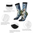thumbnail image 3 of Susaid Largemouth Bass Jumping Out of The Water Print Men's Moisture Wicking Cushioned Crew Work Boot Socks Suitable for Size 36-45, 3 of 6