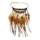 thumbnail image 3 of Moda borla de imitación de plumas collar colgante declaración babero Zulema Declaración babero collar, 3 of 8