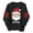 Black, variant on Womens Christmas Sweatshirts Santa Claus Print Shirt Long Sleeve Loose Pullover Holiday Ugly Tee Tops M