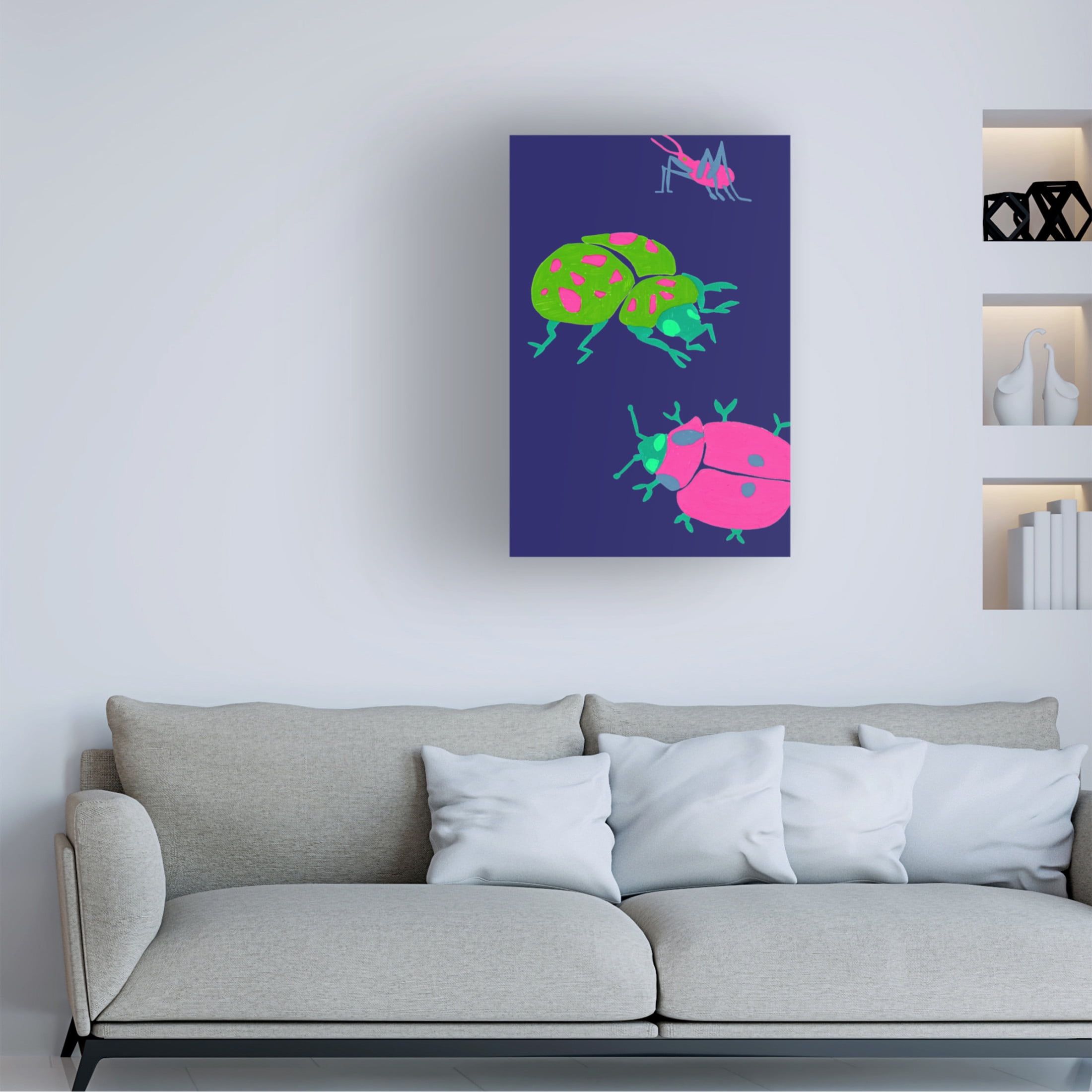 Trademark Fine Art Ania Zwara Midnight Ladybugs Canvas Wall Art