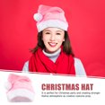 thumbnail image 3 of KAKOWELY Gorro navideño, gorro navideño de Papá Noel, gorro navideño de peluche, accesorio para mujer y hombre., 3 of 4