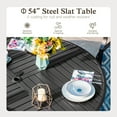 thumbnail image 4 of Sophia & William 7 Pieces Outdoor Patio Dining Set with Round Metal Table & Cushioned Wicker Rattan Chairs for 6, 4 of 10