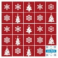 thumbnail image 2 of Mi Alma Red White Chrismas Tree Snowflake Peel & Stick Tiles - Vinyl Backsplash 8x8, 2 of 11