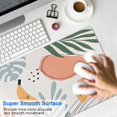 thumbnail image 4 of Durable & Stylish Large Gaming Mouse Pad - Abstract Art Design, Boho Leaves Pattern - Extended Desk Pad with Non-Slip Rubber Base - Ideal for Office Laptop - 31.5 X 11.8 Inch, 4 of 7
