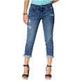 thumbnail image 1 of Tommy Hilfiger Mujer Gingham Trim Boyfriend Fit Jeans, Azul, 6 Tommy Hilfiger Novio en forma, 1 of 2