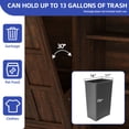 thumbnail image 3 of ModFusion Kitchen Tilt-Out Trash Can Cabinet with Power Outlet, Spice Rack Organizer, Adjustable Shelves, Double Garbage Bin Storage, Rustic Brown, 3 of 10