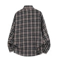 thumbnail image 5 of Mens Casual Manga Corta Botón Abajo Camisas Vintage Comprobar Collar de Solapa Manga Larga Moda Superior, Blusa Elegante, 5 of 5
