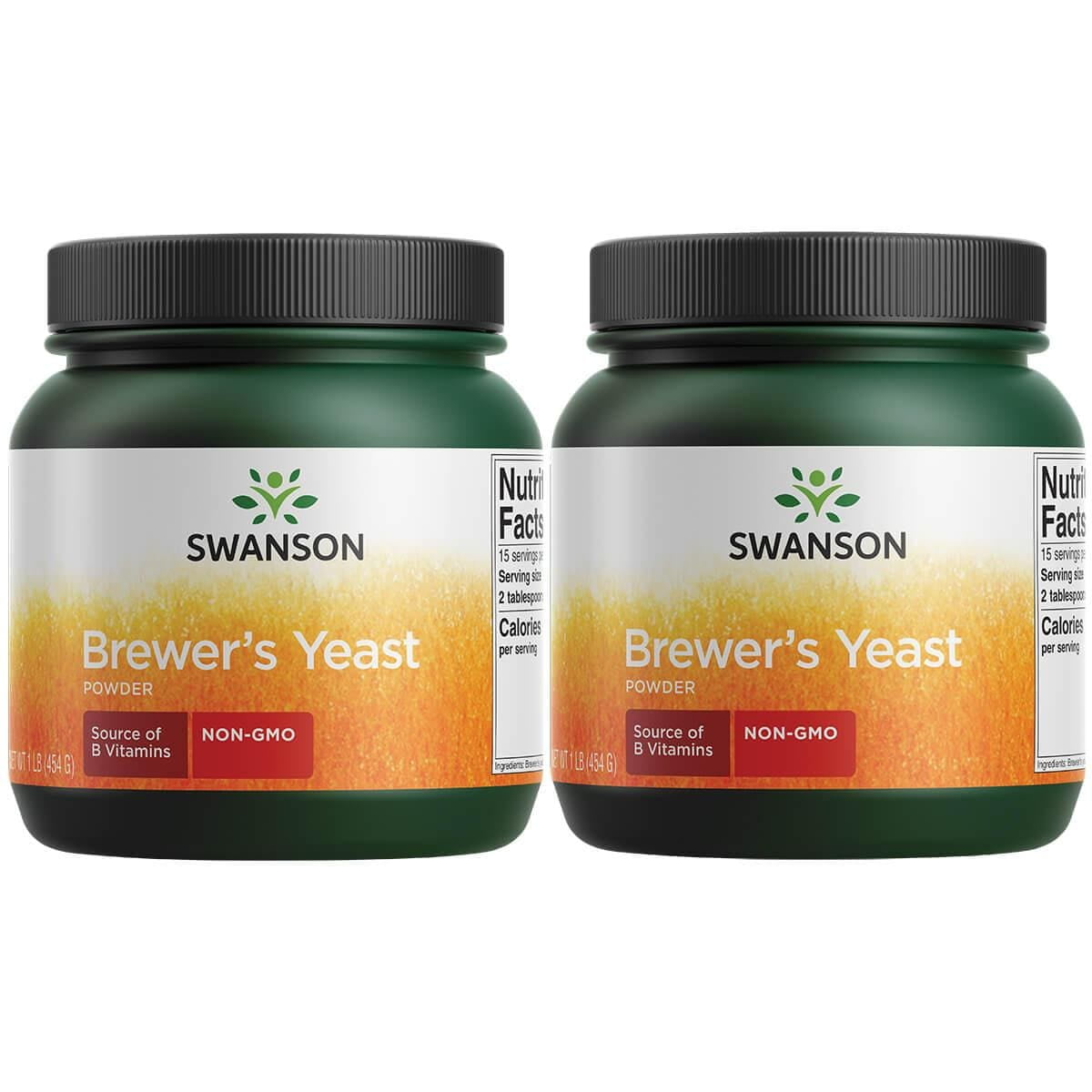 Swanson Brewer's Yeast Powder NonGmo 1 lb Pwdr 2 Pack