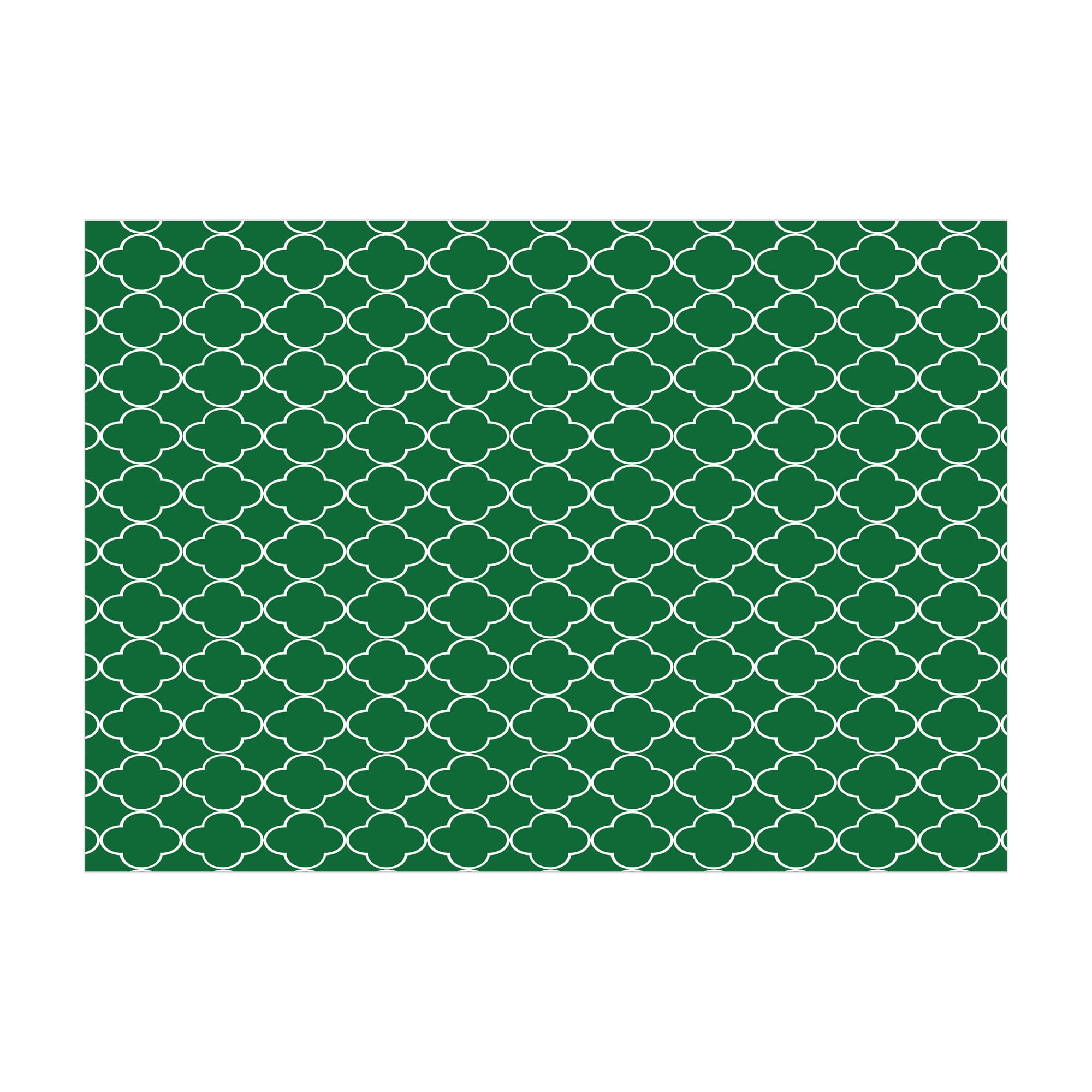 Quatrefoil Jigsaw Puzzle, 4 Leaf Clover Flower on Moroccan Trellis