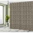 thumbnail image 5 of Ambesonne Antique Oriental Shower Curtain, Nature Tone Damask, 69"Wx84"L, Tan and Dark Sepia, 5 of 5