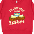 thumbnail image 3 of Inktastic Hanukkah Funny Here for Latkes Toddler Sweatshirt, 3 of 4