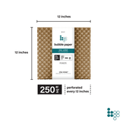 Elementree Paper Bubble Wrap Sheets, Moving & Shipping, 12 in x 12 in x 250 ft