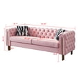 thumbnail image 2 of Modern Tufted Velvet Living Room Sofa, 84.25''W Couch,Pink, 2 of 10