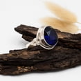 thumbnail image 2 of Blue Sapphire Gemstone Ring for Women | Sterling Silver Handmade Jewelry | September Birthstone Ring | Healing Crystal Boho Statement Ring Size US 10.5, 2 of 6