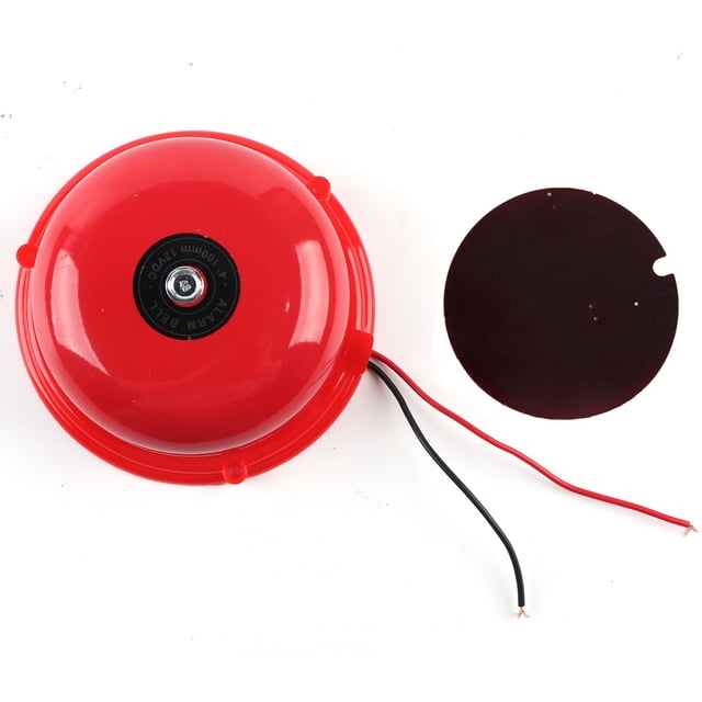 Timbre eléctrico de metal de 4 pulgadas con control de fuego interno, 100 dB (12 V CC)