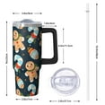 thumbnail image 2 of 30 oz Christmas Snowflake Tumbler with Handle and Straw, Stainless Steel Double Wall Cup 30 oz, Leak Proof Holiday Mug, Festive Gift Idea, 2 of 5