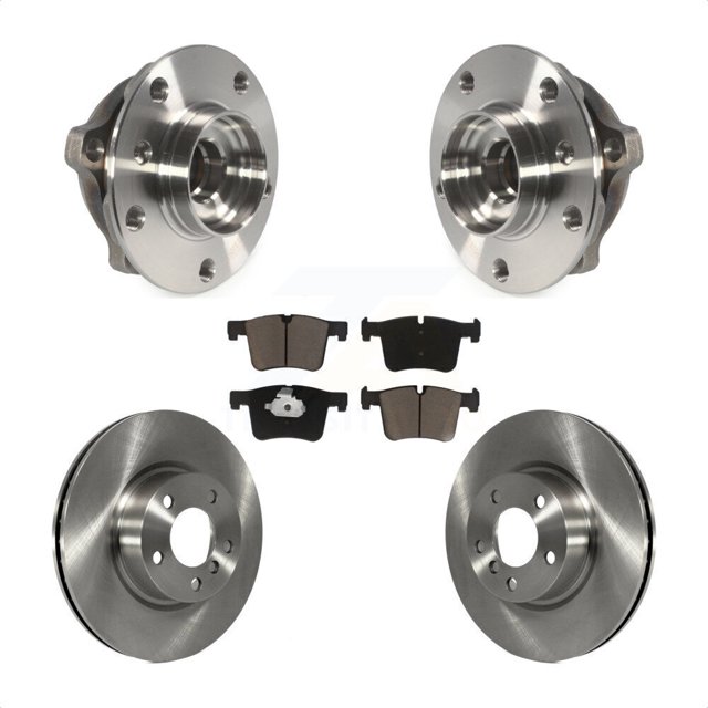Transit Auto Front Hub Bearing Assembly Disc Brake Rotors and Ceramic Pads Kit for Car BMW X3 X4 KBB-122255