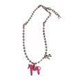 thumbnail image 1 of Collar con colgante de caballo recubierto, collar con dije de caballo de colores brillantes, collar de cadena de cuentas para mujeres y hombres, regalo de cumpleaños para San Valentín, 1 of 8