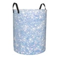thumbnail image 2 of Kll White Bule Glitter Waterproof Foldable Laundry Hamper Bucket With Handles For Storage Bin,Kids Room,Home Organizer (Small), 2 of 8