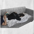 thumbnail image 6 of Cigar Soft Flannel Fleece Blanket, Cartoon Portrait of a Pug Dog with a Cigar Cool Guy Funny Gangster Character, Cozy Plush for Indoor and Outdoor Use, 70" x 90", Brown Black White, by Ambesonne, 6 of 6