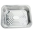 thumbnail image 6 of Genuine Joe Half-size Disposable Aluminum Pan 4 quart 0.50" Diameter Pan - Aluminum - Cooking, Serving - Disposable - Silver - 100 Piece(s) / Carton, 6 of 7