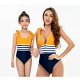 thumbnail image 3 of AJZIOJIRO Summer Family Swimsuits Matching Set Mother Daughter Beach Bikini Swimwear - One-Piece Printed Bathing Suits, 3 of 4