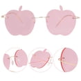 thumbnail image 2 of KAKOWELY 1 par de gafas de sol de moda sin montura para fiesta, gafas con forma de manzana, gafas para mujeres y hombres, 2 of 4