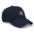 thumbnail image 2 of 3 Leaf USA-Irish Clover Hat, Lucky Irish Hat, Dad Hat, Embroidered 3 Leaf Clover Hat, Irish American Hat, St. Patrick's Day Hat (Navy), 2 of 3