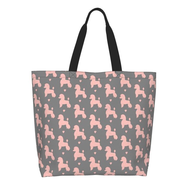 Disketp Poodle Dog Bolsa Tote Estampada para Mujer, Bolso de Hombro y de Mano para Compras y Viajes