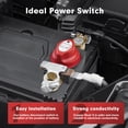 thumbnail image 4 of Battery Disconnect Switch, 275A Waterproof Battery Shut/Cut Off Switch 12-48V Top Post Battery Switch Marine Battery Cut Off Switch for Car Vehicle RV UTV and Boat, 4 of 6