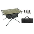 thumbnail image 2 of Table de Camping Pliante en Alliage d'Aluminium pour Voyage Randonnée Jardin Vert avec Sac en Filet, 2 of 8