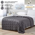 thumbnail image 5 of YnM Cotton 15 Pound Weighted Blanket for Twin and Full Beds, Dark Grey, 5 of 6