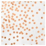 We Love Sundays Rose Gold Confetti Napkins, 6.5"x 6.5", 20 per pack