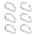 thumbnail image 1 of Metal Rings, Premium Iron D Rings Wide Application Exquisite Workmanship  For Dog Collars For Belts For Bag Silver, 1 of 8
